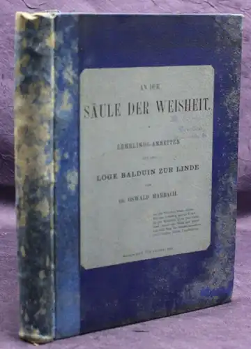 Marbach An der Säule der Weisheit 1876 Leben Natur Gesellschaft Glauben sf