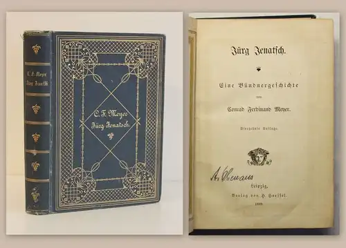Meyer Jürg Jenatsch Eine Bündnergeschichte 1889 Literatur historischer Roman xz