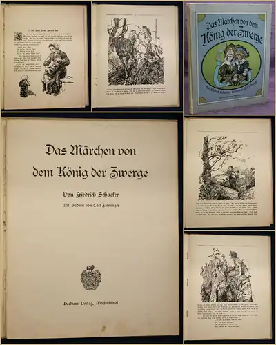 Schaefer Das Märchen von dem König der Zwerge um 1912 Kinderbuch Sagen sf
