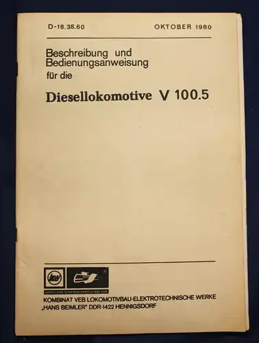 Original Mappe von LEW mit Betriebsanleitungen um 1970 Geschichte Eisenbahn sf