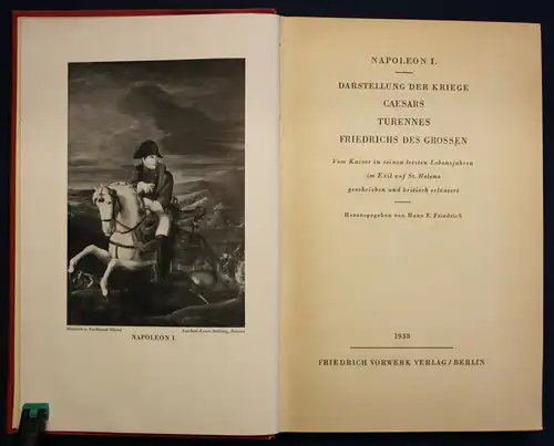 Friedrich Napoleon I. Darstellung der Kriege 1938 Kaiser von Frankreich sf