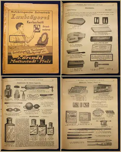 Werbezeitung von J. Brendel Nutzbringender Zeitvertreib Laubsägerei um 1920 sf