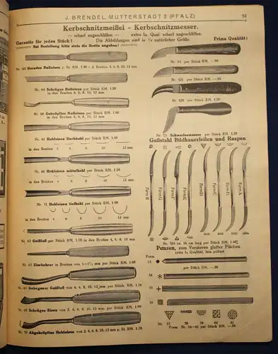 Werbezeitung von J. Brendel Nutzbringender Zeitvertreib Laubsägerei um 1920 sf