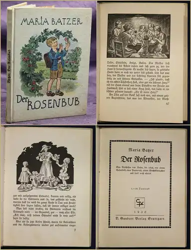 Batzer der Rosenbub 1930 Kinderliteratur Geschichten Erzählungen Kinder sf