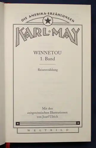 Karl May Amerikaerzählungen "Winnetou" 4 Bde 2002 Weltbild Western Klassiker sf