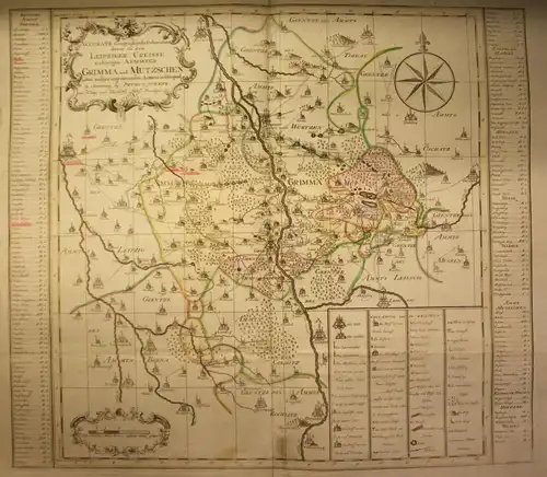 Kol. Kupferstichkarte Peter Schenk "Accurate Geographische Delineation" 1753 sf