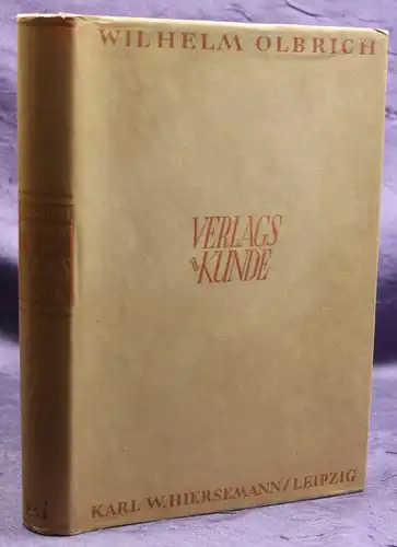 Olbrich Einführung in die Verlagskunde 1932 Geschichte Technik Wissen sf