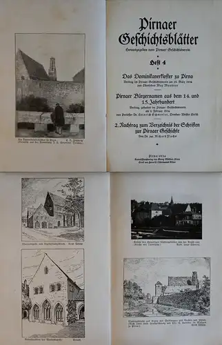 Pirnaer Geschichtsverein Geschichtsblätter 1934 Geschichte Dominikanerkloster xz
