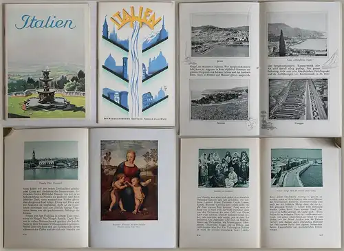 2 Prospekte/Reisebroschüren: Italien (um 1930) Sehenswürdigkeiten & Ortskunde xz