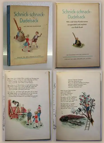 Ruth Kraft Schnick-Schnack Dudelsack um 1925 Kinderreime Illustrationen Wernicke