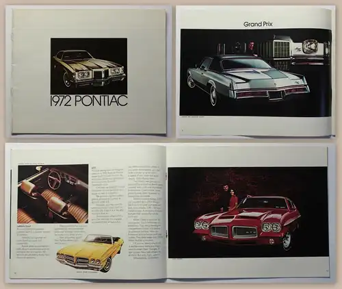 Original Prospekt Broschüre 1972 Pontiac General Motors Automobil Oldtimer xz