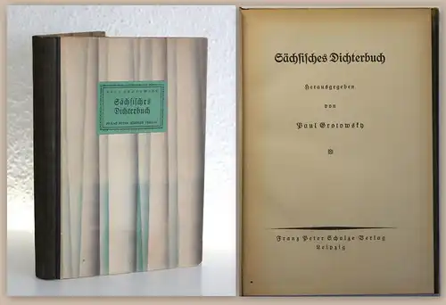 Grotowsky Sächsisches Dichterbuch 1924 Gedichte Lyrik Dichtkunst Sachsen xz