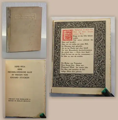 Stucken Hine-Moa Neuseeländische Sage in Versen 1901 Erstausgabe Ex. Nr. 5/250