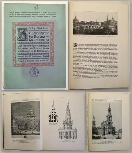 Barth Zur Baugeschichte der Dresdner Kreuzkirche 1907 Kirchenbau Sachsen xy