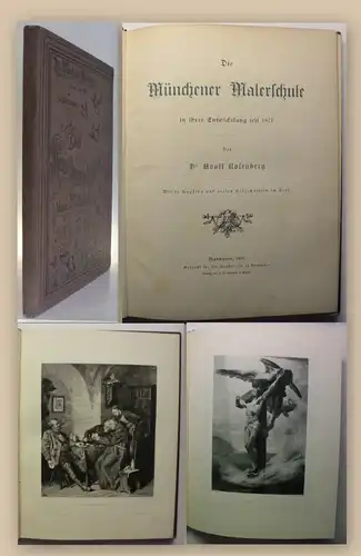 Rofenberg Die Münchener Malerschule 1887 Geschichte mit Kupfern & Holtschnitten