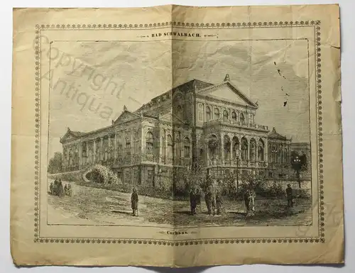 Orig Prospekt Bad Schwalbach um 1880 Kurstadt Rheingau-Taunus Hessen Broschüre