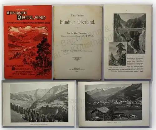 Tarnuzzer illustriertes Bündner Oberland 1903 Landeskunde Ortskunde Geografie xy