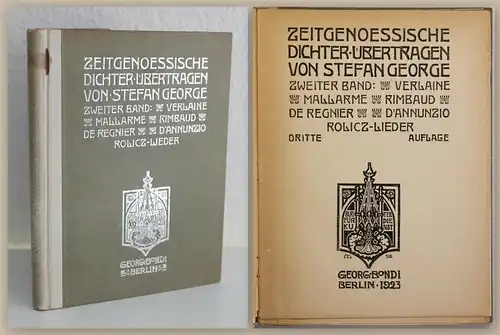 George Zeitgenössische Dichter 2.Bd Verlaine Mallarme u.W. 1923 Gedichte xz