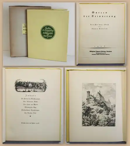 Redslob Garten der Erinnerung Ein Weimar-Buch 1928 Ortskunde Geschichte xz