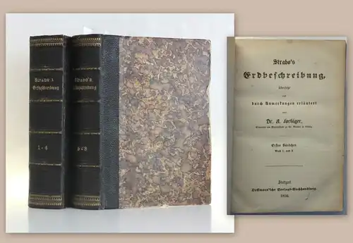 Forbiger Strabo's Erdbeschreibung 8 Bd. in 2 Bücher 1856 Geografie Erdkunde xz