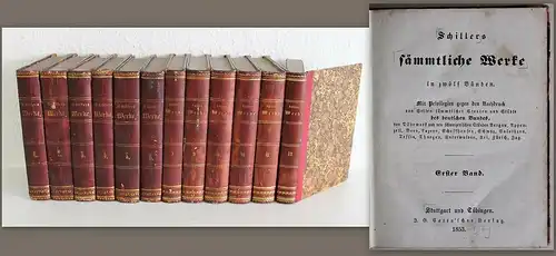 Schillers sämmtliche Werke in zwölf Bänden 1853 - Weltliteratur, Drama, Lyrik xz