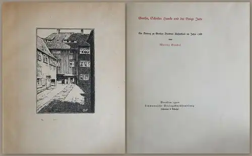 Stübel: Goethe, Schuster Haucke und der Ewige Jude 1920, Exempl.147/350 - xz