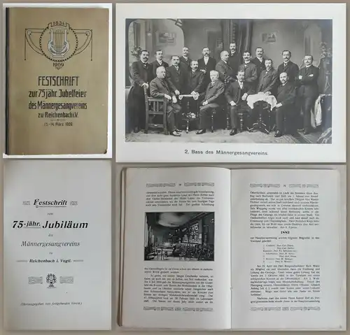 Festschrift 75jähr. Jubelfeier des Männergesangvereins Reichenbach i.V. 1909 xz