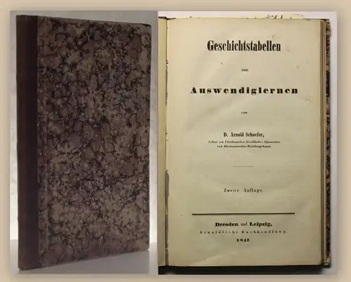 Schaefer Geschichtstabellen zum Auswendiglernen 1847 Wissen Geschichte xy