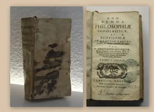 Dupasquier Summa Philosophiae Scholasticae Scotisticae 1759 Philosophie rara xy