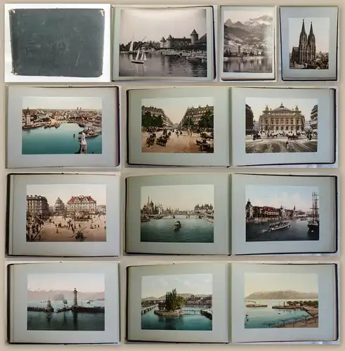 Album mit 24 Chromotypien & 8 Lichtdrucken Schweiz Köln Paris Bodensee Lindau xz