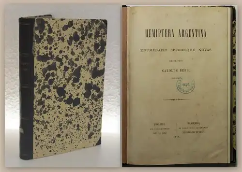 Carolus Berg Hemiptera Argentina Enumeravit speciesque novas 1879 Entomologie