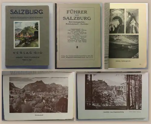Laimer Führer durch Salzburg Berchtesgaden Reichenhall Hallein Bayern um 1925 xz