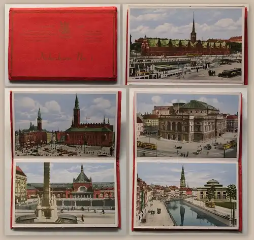 Leporello Ansichtskarten Postkarten Koppenhagen Dänemark 10 Karten um 1900 xz