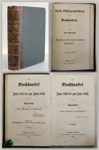 Prinz August Der Buchhandel vom Jahre 1843 bis zum Jahre 1863 Teil 2-7 in 1 xz