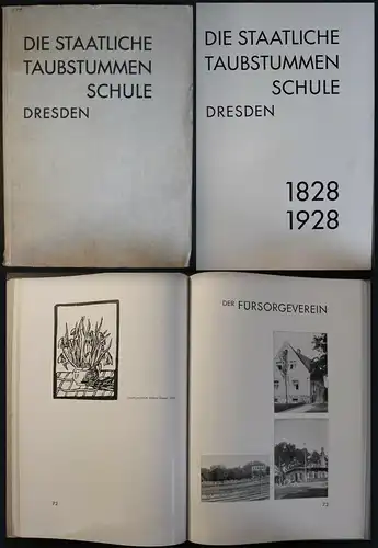 Zimmermann Die Staatliche Taubstummenschule Dresden 1828-1928 Geschichte Sachsen