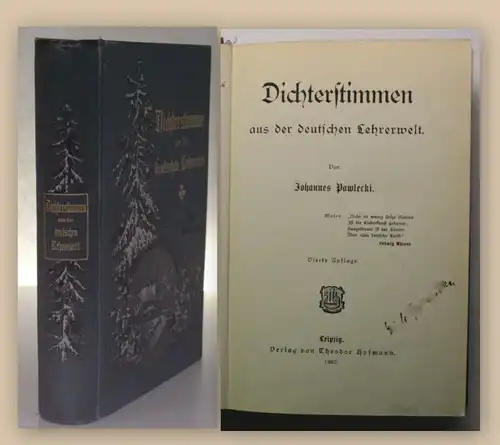 Pawlecki Dichterstimmen aus der deutschen Lehrerwelt 1902 Gedichte xy