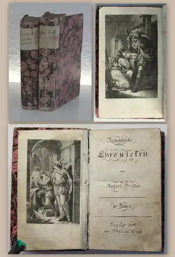 Becker Romantische Chronicken 2 Bde 1794/1795 Roman mit gest. Frontispiz rara xz