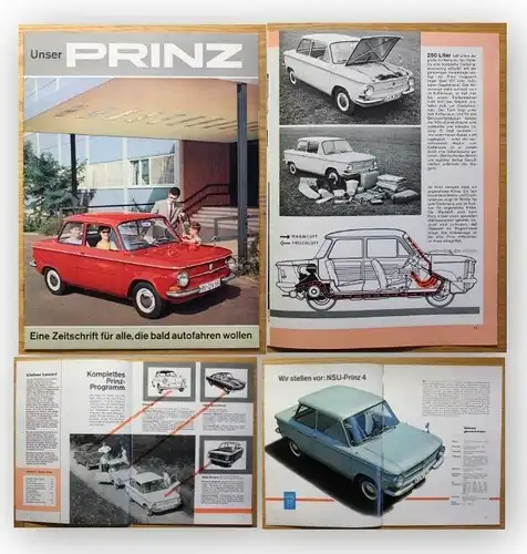 Orig. Werbeprospekt Unser Prinz Automobile Motorräder Motoren Auto 1961 xy