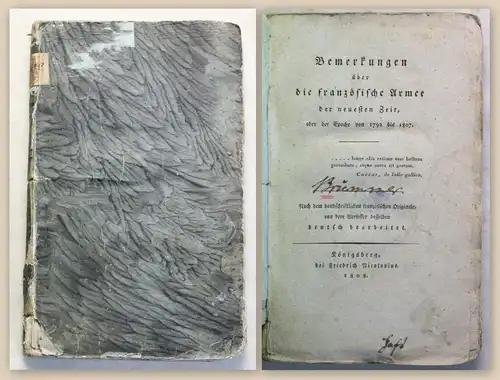 Faber Bemerkungen über die französische Armee 1808 EA Geschichte Frankreich xz