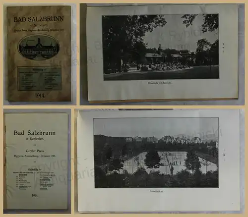 Orig. Werbeprospekt Bad Salzbrunn 1914 Niederschlesien Ortskunde Landeskunde xy