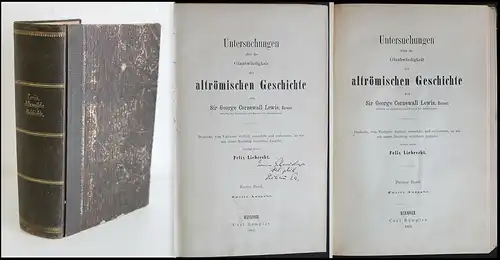 Lewis - Untersuchungen über die Glaubwürdigkeit altrömischer Geschichte 1863 xz