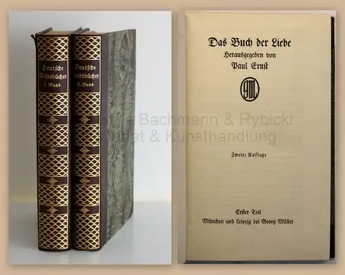 Paul Ernst Das Buch der Liebe Tristan und Isolde & Melusina 2 Bde um 1900 xz