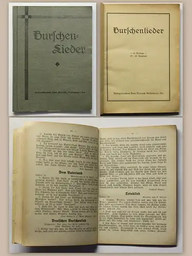 Burschenlieder Plasnick Großenhain Musik Songs Sammlung Burschenschaft xz