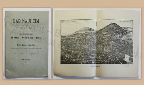 Orig Broschüre Prospekt Bad Nauheim Thermal-Sool-Stahl-Bad 1888 Hessen Kurstadt