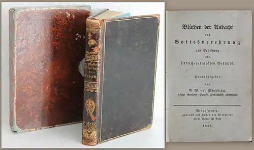 Windheim: Blüthen der Ansacht und Gottesverehrung 1834 -Gebetbuch Christentum xz
