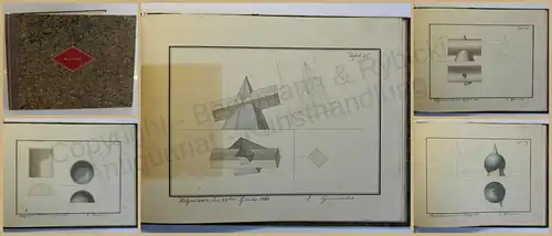 Schweimler Geometrisches Zeichenheft 1861 Schule Wissen Fachbuch Geometrie xy