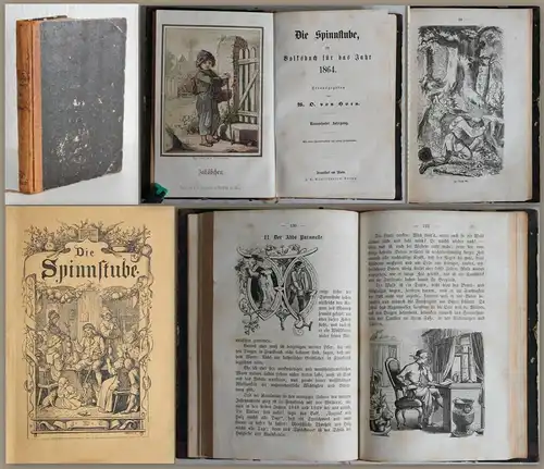 Horn: Die Spinnstube, ein Volksbuch für das Jahr 1864 - Literatur Erzählungen xz