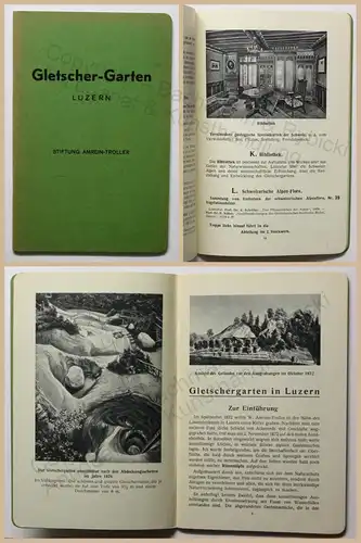 Original Prospekt Führer Gletschergarten Luzern 1938 Amrein-Troller Schweiz