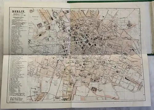 Victoria-Album von Berlin 48 Ansichten Hauptstadt Leporello um 1875 mit Karte xz