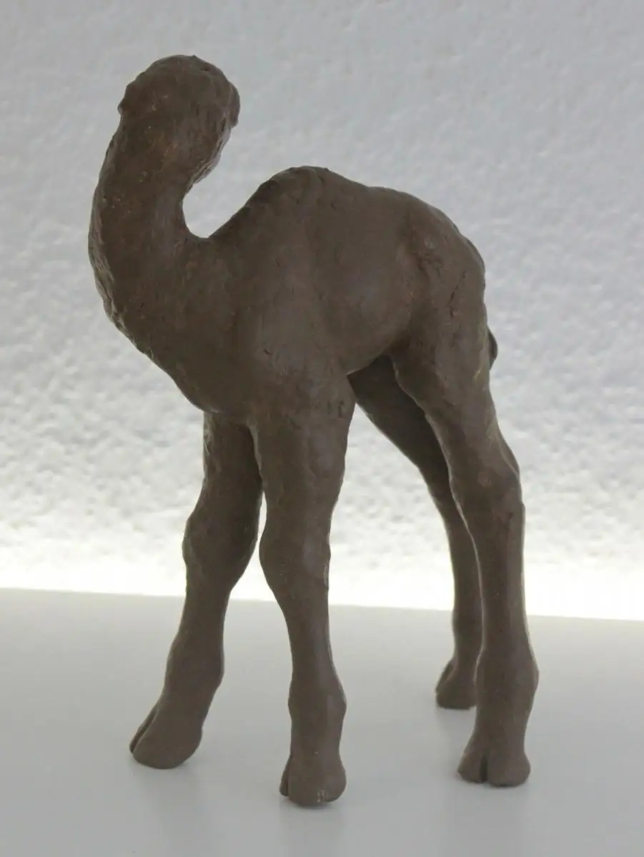 Curt Tausch Tierplastik Kamel Dromedar Ton unsigniert um 1930er/40er Skulptur xz 1